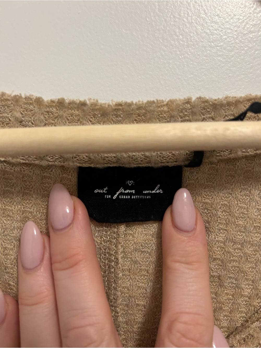 Urban Outfitters Waffle Knit Button-Front Top - Picture 2 of 3